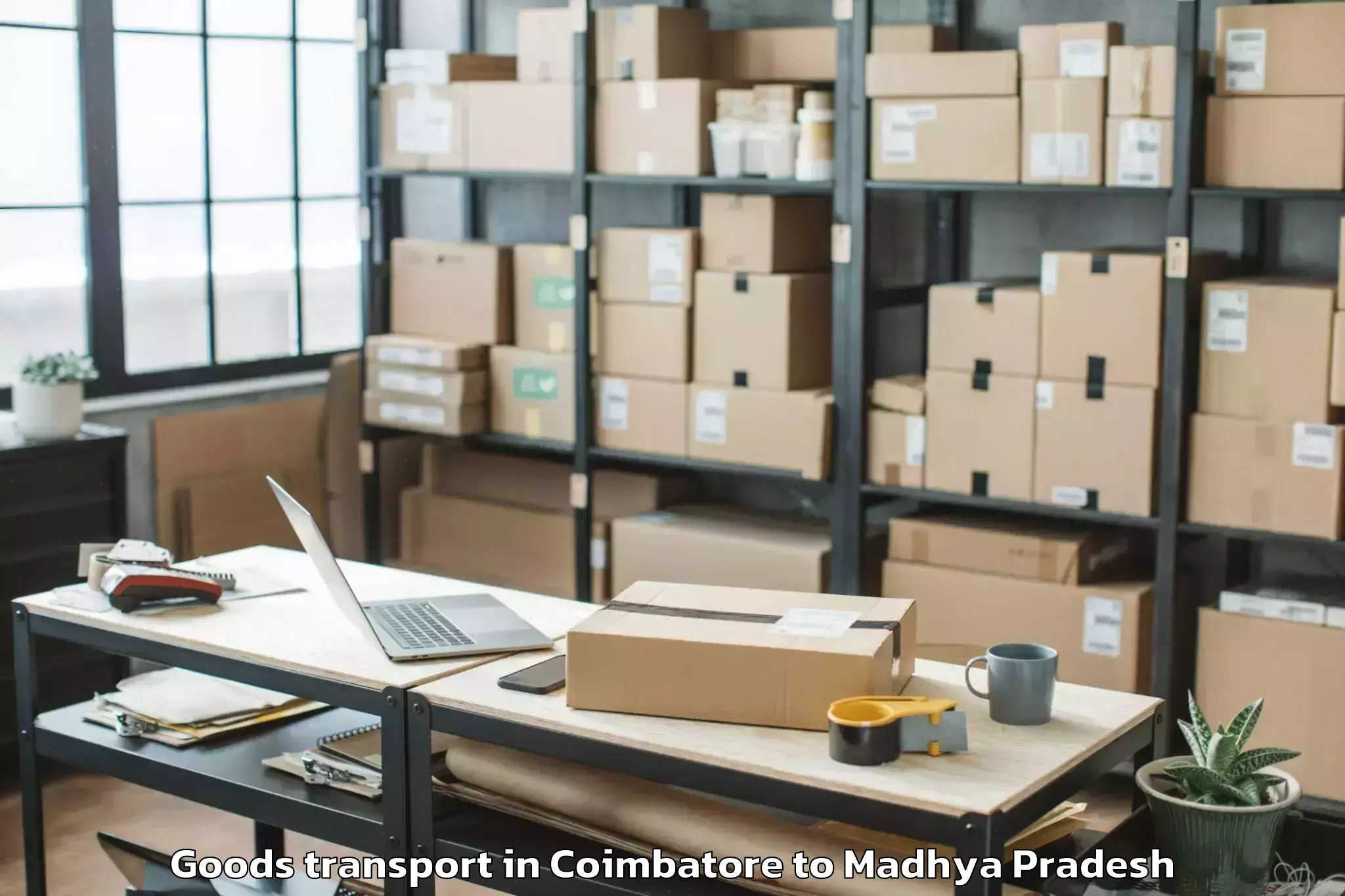 Top Coimbatore to Abhilashi University Bhopal Goods Transport Available